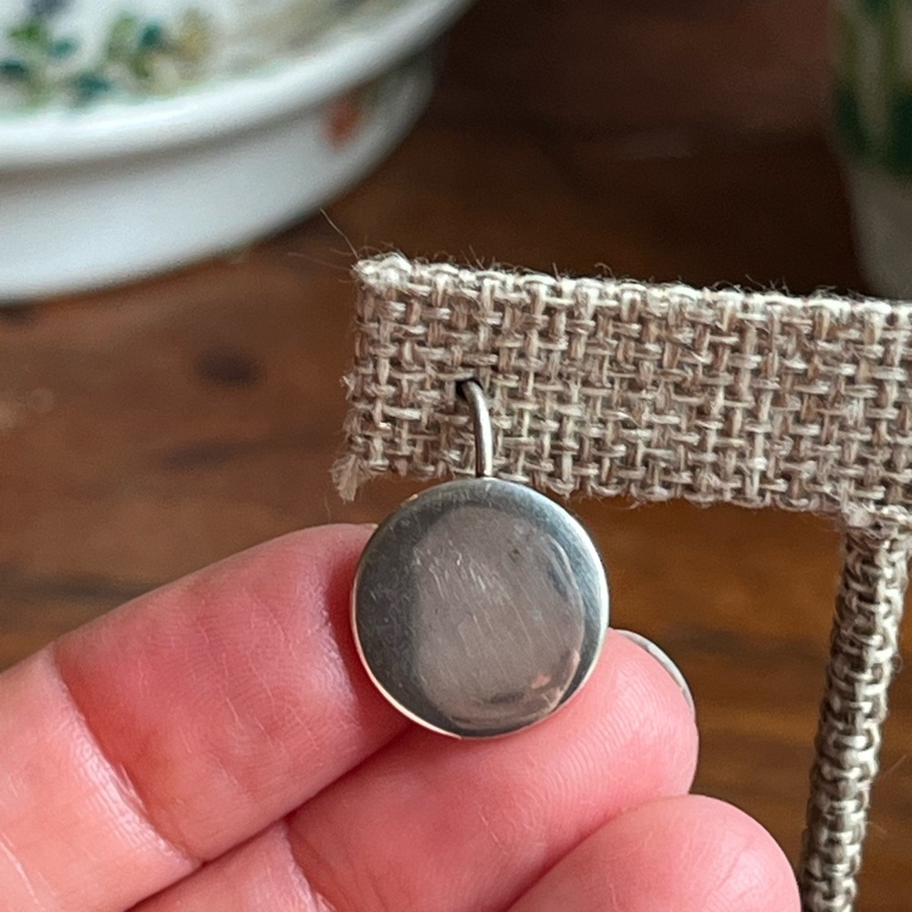 Handcrafted Solid Sterling Silver Disc Earrings -… - image 7